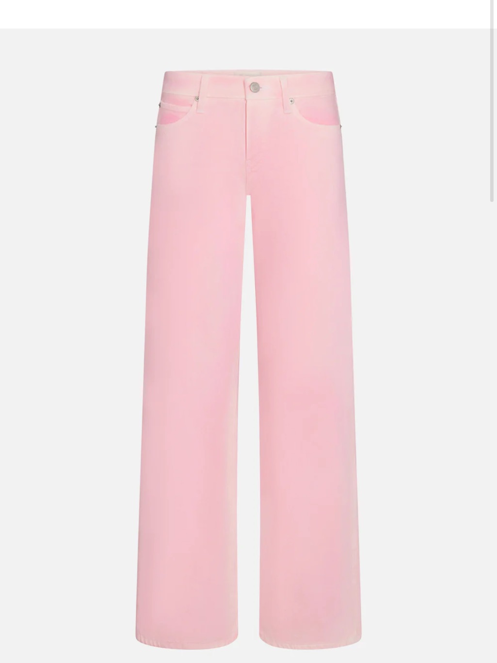 Frame Denim Wide-Leg Jeans In Soft Pink